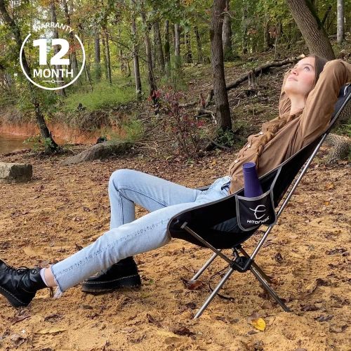 Hitorhike Camping Chair with Nylon Mesh and Comfortable Headrest Ultralight High Back Folding Camp Chair Portable Compact for Camping, Hiking, Backpacking, Picnic, Festival, Family