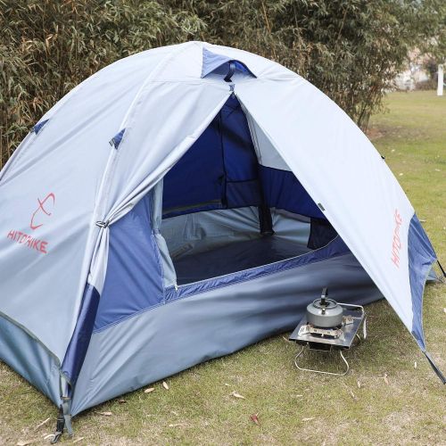  Hitorhike Camping Tent 2 Person Tent Ultralight Easy Set Up and Carry Family Tent Backpacking Tent for Camping, Hiking, Outdoor Festivals, Car Trip