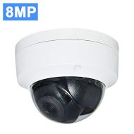 HITOSINO UltraHD 8MP 4K Outdoor PoE IP Camera OEM DS-2CD2185FWD-I 2.8mm Fixed Lens, Dome Network Security Camera, 3840 X 2160, up to 98ft IR Night Vision, Smart H.265+, SD Card Slot, WDR DN