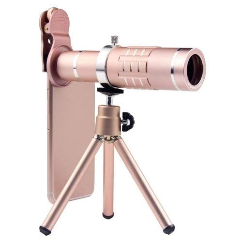  HITSAN INCORPORATION Universal 18X Zoom Telescope Telephoto Camera Lens with Tripod Mount & Mobile Phone Clip, for iPhone, Galaxy, Huawei, Xiaomi, LG, HTC and Other Smart Phones (R