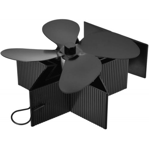  HIUF Heat Stove Fan, Heat Powered Fan Wood Burner Fan Heat Supply No Noise for Home Living Room