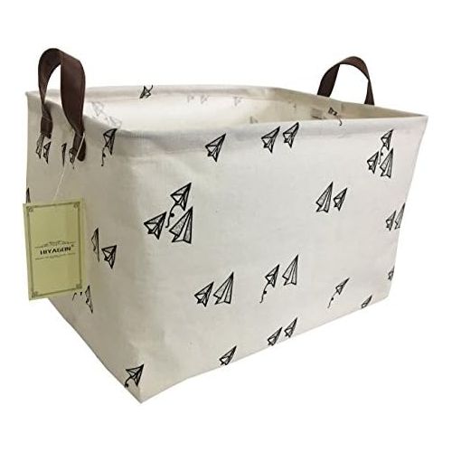  [아마존베스트]HIYAGON Rectangular Storage Box Basket for Baby, Kids or Pets - Fabric Collapsible Storage Bin for...