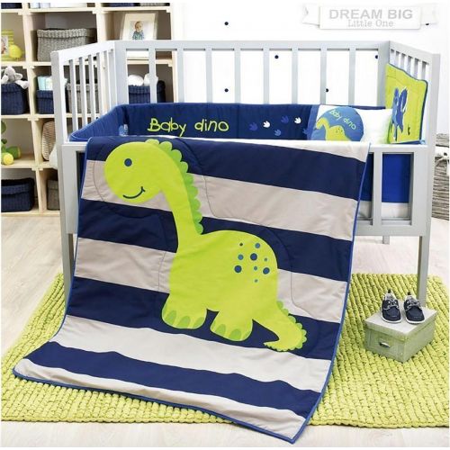  HIYAGON Baby Dinos 6 Piece Crib Bedding Set for Boys