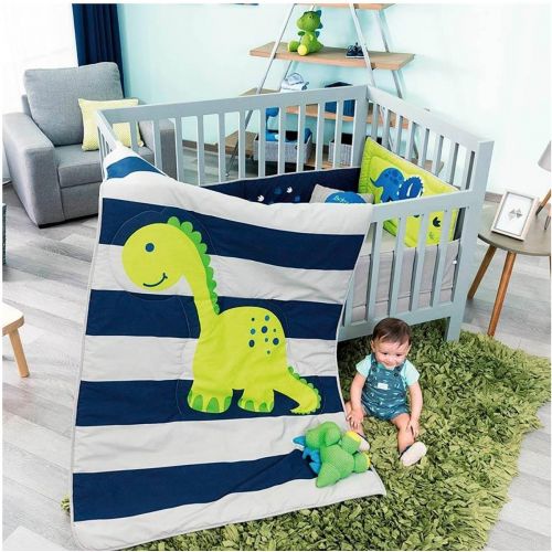  HIYAGON Baby Dinos 6 Piece Crib Bedding Set for Boys