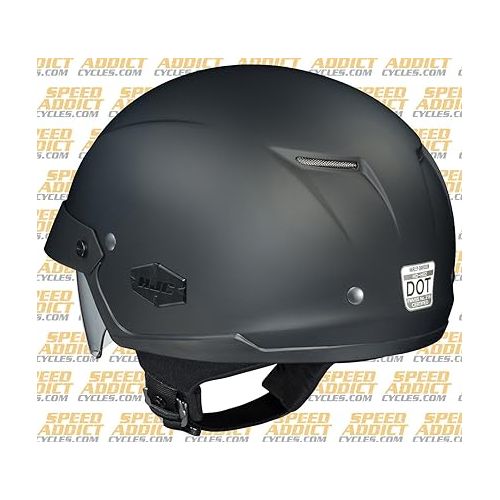  Unisex Adult is-Cruiser Matte Black Half Helmet 0824-0135-03