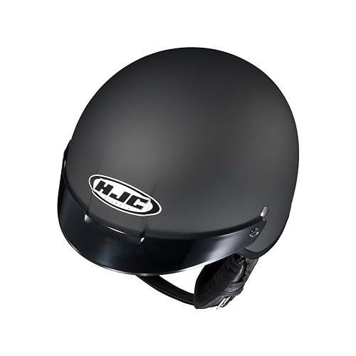  HJC CS-2N Motorcycle Half-Helmet (Flat Black, Large)