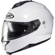HJC Helmets Unisex-Adult Flip-Up Modular Helmet (White, XL) (2104-145)