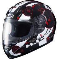 HJC Helmets Unisex-Child Full-Face-Helmet-Style CL-Y Simitic Helmet (BlackWhiteRed, Large), 1 Pack