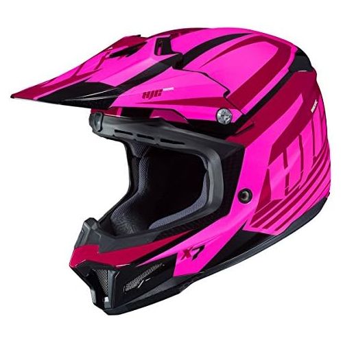  HJC Helmets Unisex-Adult Off-Road-Helmet-Style CL-X7 Bator Helmet (PinkBlack, Large), 1 Pack