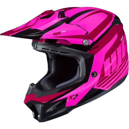  HJC Helmets Unisex-Adult Off-Road-Helmet-Style CL-X7 Bator Helmet (PinkBlack, Large), 1 Pack