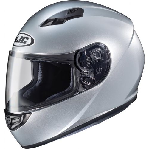  HJC Helmets CS-R3 Unisex-Adult Full Face Metallic Motorcycle Helmet (CR Silver, Small)