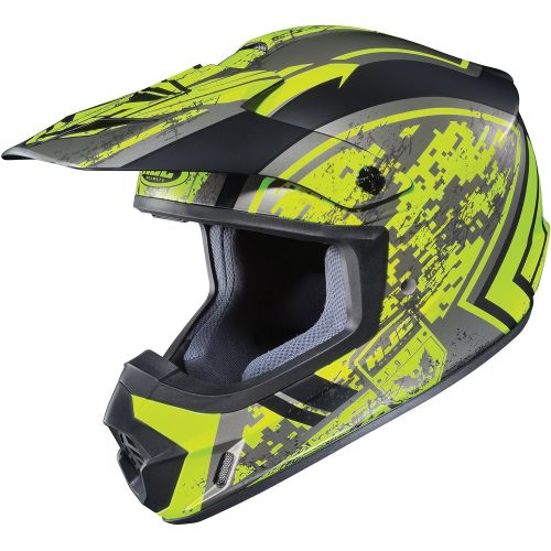  HJC Helmets CS-MXII Squad Unisex-Adult SnowcrossOff-Road Motorcycle Helmet (Neon GreenBlack, Large)