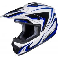 HJC Helmets Unisex-Adult Off-Road Helmet (WhiteBlue, XXX-Large) (CS-MX II Edge MC-2)
