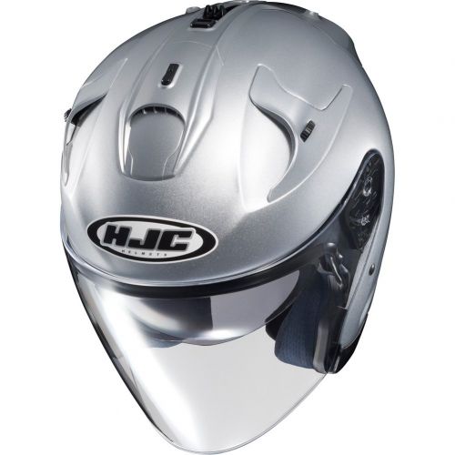 HJC Helmets HJC Metallic FG-JET 34 Open Face Motorcycle Helmet - Silver  Large