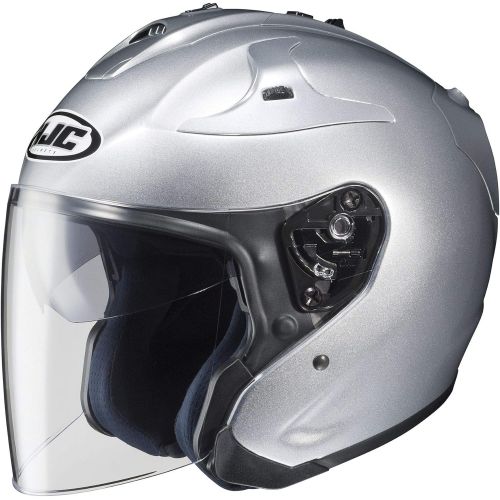 HJC Helmets HJC Metallic FG-JET 34 Open Face Motorcycle Helmet - Silver  Large