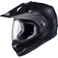 HJC Helmets HJC Solid Mens Semi-Flat DS-X1 Street Bike Motorcycle Helmet - Matte Black Large