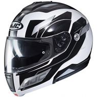 HJC Helmets HJC Unisex-Adult Modular CL-MAX III Flow Helmet (BlackWhite, Large)