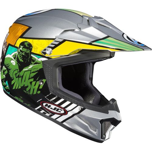  HJC Helmets Marvel Unisex-Child Off-Road Helmet (Multi-Color, Small) (CL-XY II Youth Avengers MC-21)