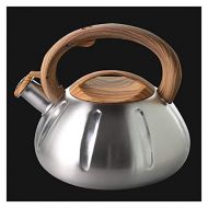 HJHJ Multi purpose kettle Stainless Steel kettle Creative Thick kettle Whistle Teapot With Wood Grain Handle Loud Whistle For Stove (3L, 101.4OZ) gift