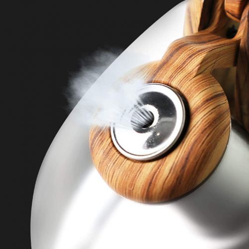  HJHJ Multi purpose kettle Stainless Steel kettle Creative Thick kettle Whistle Teapot With Wood Grain Handle Loud Whistle For Stove (3L, 101.4OZ) gift