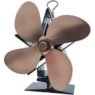 HJK Wood Stove Fan, 4 Blade Upgrade Heat Powered Stove Fireplace Fan for Wood Burning Stove, Silent Operation, Circulating Warm Air Saving Fuel Efficiently