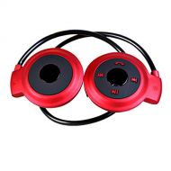 HJYQ Wireless Headphones Bluetooth 4.1 Noise Cancelling Sport Earphones Pluggable Memory Card For Iphone Ipad Samsung HTC,Red