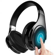 HJYQ Headphones Over Ear Touch Control Wireless Foldable Stereo Bass Bluetooth 4.0 Headset Hifi Noise Cancelling 10-Hour Playtime Built-In Microphone For Iphone 6 6S 77,Black