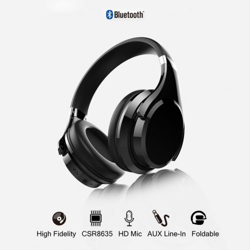  HJYQ Headphones Over Ear Touch Control Wireless Foldable Stereo Bass Bluetooth 4.0 Headset Hifi Noise Cancelling 10-Hour Playtime Built-In Microphone For Iphone 6 6S 77,Black