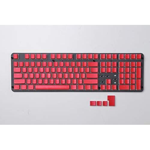  HK Gaming 108 Double Shot PBT Pudding Keycaps Ansi/ISO - OEM Profile Pudding Keyset 60% / 87 TKL / 104/108 MX Switches Backlit (Red)