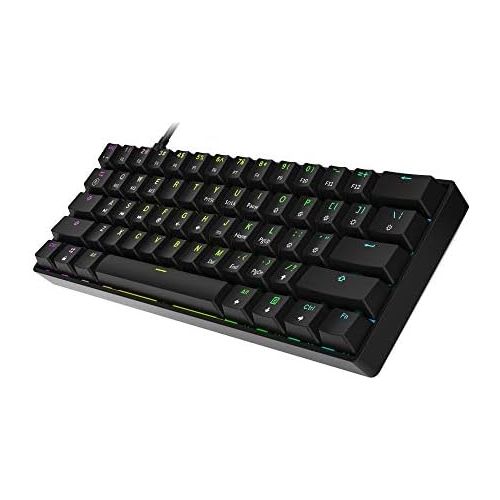  [아마존베스트]HK Gaming GK61 Mechanical Gaming Keyboard - 61 Keys, Multicolour RGB Illuminated LED Backlight, Wired, Programmable for PC/Mac Gamer