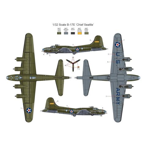  HKM01E05 1:32 HK Models B-17E B-17F Flying Fortress [MODEL BUILDING KIT]