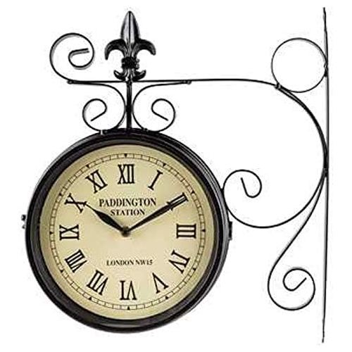  Everydecor Black Dual Face Paddington Station Clock