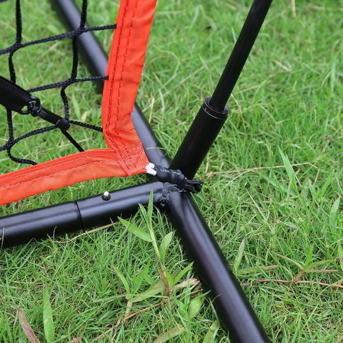  HLC 7x7’ Baseball&Softball Practice Net with Strike Zone Target Bow Frame and Carry Bag