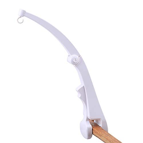  [아마존베스트]HLEEDUO fenghgoxu Baby Music Mobile Belt arm for Crib Clip Bracket Bed Bell Music Box Standard Childrens Songs Optional, White (Bracket)