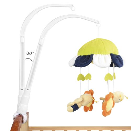  HLEEDUO DIY 23 inch Baby Crib Mobile Bed Bell Holder Arm Bracket, The Claw Part can be Adjusted Width