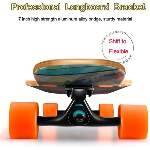  HLYT-Barstools 46.5 Inches Freestyle Longboard Skateboard Drop Through Double Kick Tricks Brush Street Board Cruiser 7-Story Canadian Maple Deck with PU Wheels for Beginners and Pr