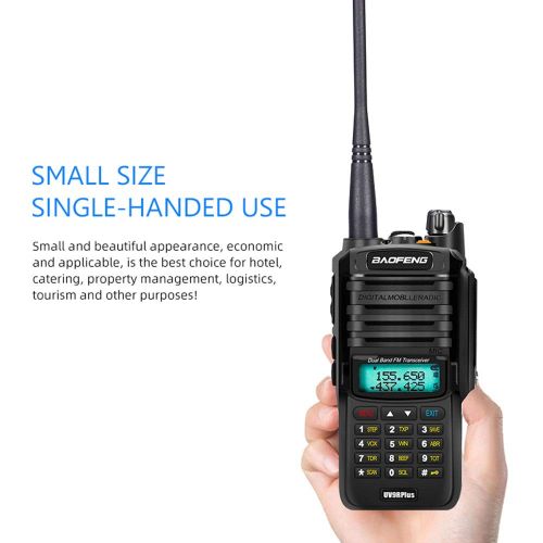  HM2 Long Range Walkie Talkie, VHF/UHF Two Way Radio, 10 Km Waterproof Battery 4800Mah, for CB Ham Radio Station