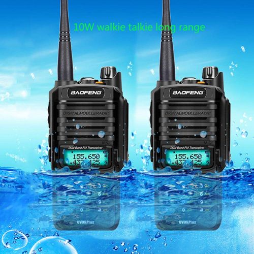  HM2 Long Range Walkie Talkie, VHF/UHF Two Way Radio, 10 Km Waterproof Battery 4800Mah, for CB Ham Radio Station