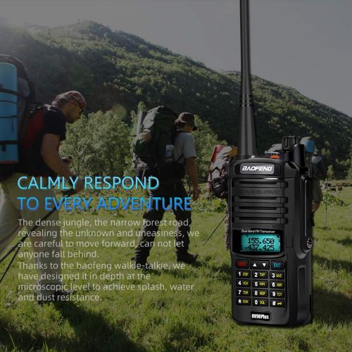  HM2 Long Range Walkie Talkie, VHF/UHF Two Way Radio, 10 Km Waterproof Battery 4800Mah, for CB Ham Radio Station