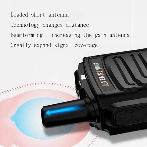  HM2 Dual Band Mini Walkie Talkie, Handheld Cb Two Way Radio UHF Radio Scanner, 9 Km Long Range Walkie Talkie - Black+Silver(1Pcs)