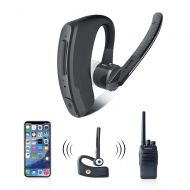 HM2 Wireless Walkie Talkie Bluetooth Ptt Headset, Ear Hanging in Ear Walkie Talkie, for Microphone Headset Adapter - Black