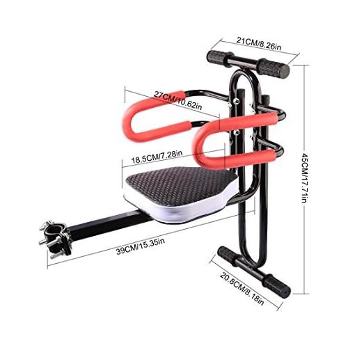  [아마존베스트]HMANE Child Seat for Bike Front Mount Quick Dismounting Safety Seat for Bicycle Electrombile with Guardrail Armrest and Pedal