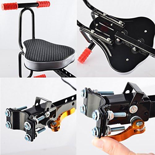  [아마존베스트]HMANE Child Seat for Bike Front Mount Quick Dismounting Safety Seat for Bicycle Electrombile with Guardrail Armrest and Pedal