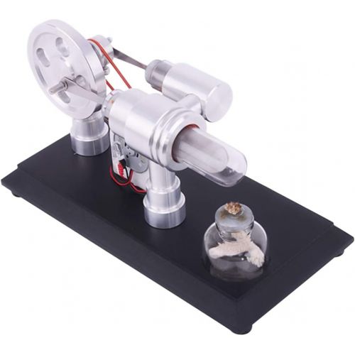  HMANE DIY Micro Double-Cylinder Stirling Engine Kit External Combustion Engine Education Toy