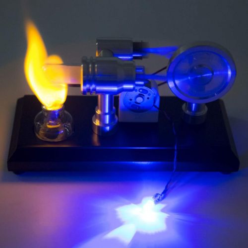  HMANE DIY Micro Double-Cylinder Stirling Engine Kit External Combustion Engine Education Toy