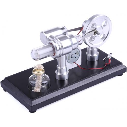  HMANE DIY Micro Double-Cylinder Stirling Engine Kit External Combustion Engine Education Toy