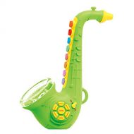 HMANE Saxophone Musical Instrument Toys with Light & Sound Early Education Toy for Boys Girls - Green