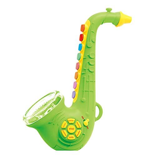  HMANE Saxophone Musical Instrument Toys with Light & Sound Early Education Toy for Boys Girls - Green