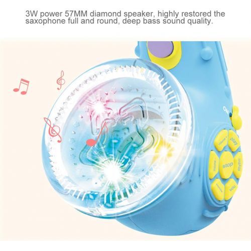  HMANE Saxophone Musical Instrument Toys with Light & Sound Early Education Toy for Boys Girls - Green