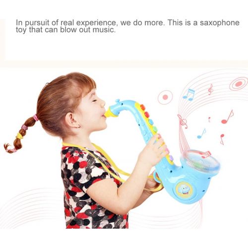  HMANE Saxophone Musical Instrument Toys with Light & Sound Early Education Toy for Boys Girls - Green